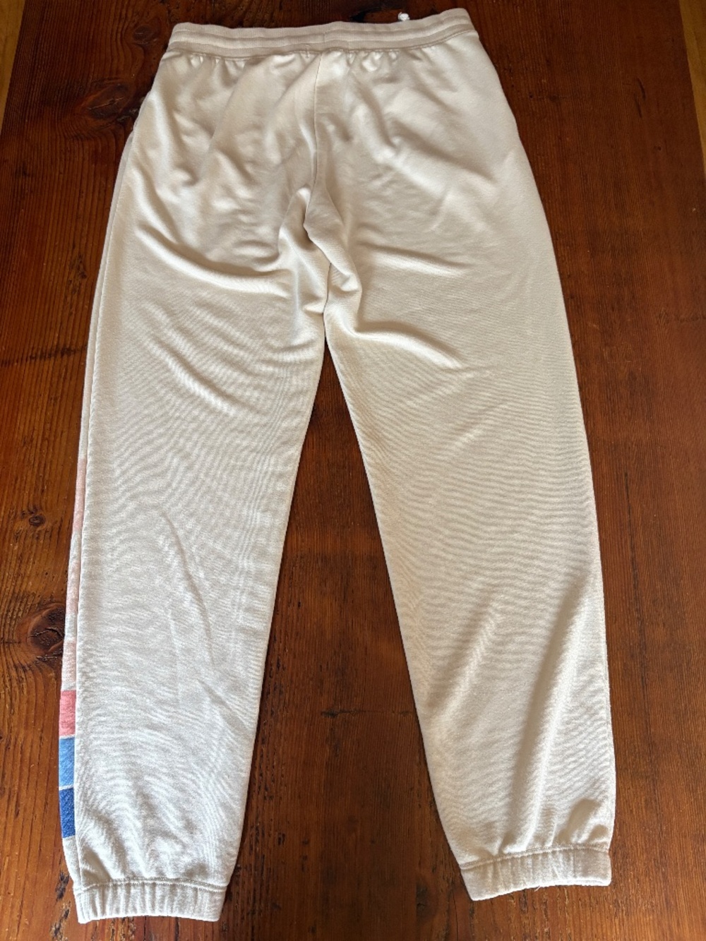 P.J. Salvage Sun Stripe Joggers Size Small Cream Color Pink and Blue - Picture 4 of 9